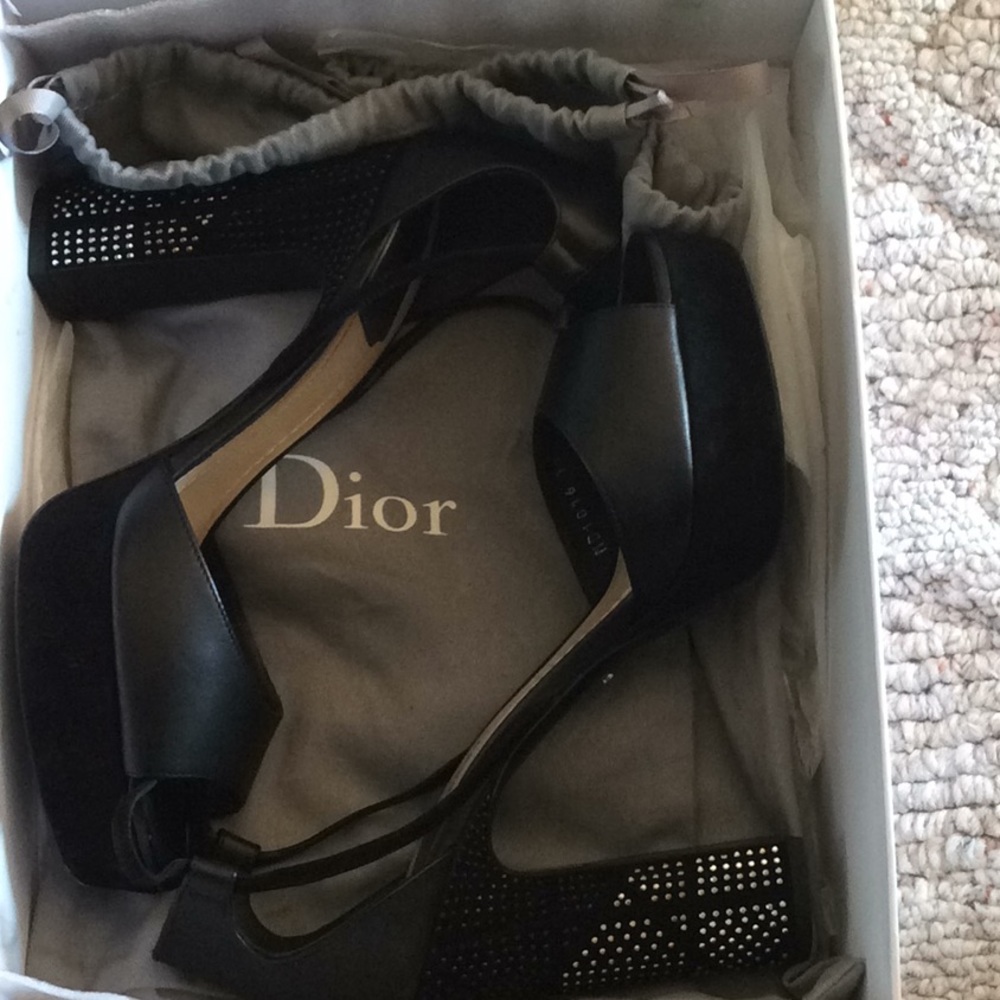 Christian Dior platform open toed heels